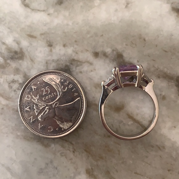🦋Light purple cubic zirconia ring - Picture 9 of 11